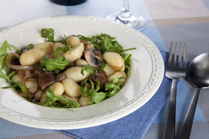 Gnocchi czyli włoska wersja kopytek z grzybami 