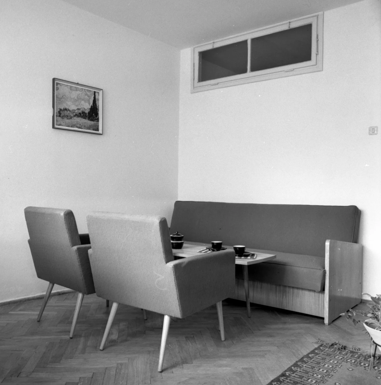 Warszawa, 1967, wnętrze mieszkania Warszawa, 1967, wnętrze mieszkania