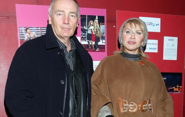 Karol Strasburger z żoną Karol Strasburger z żoną