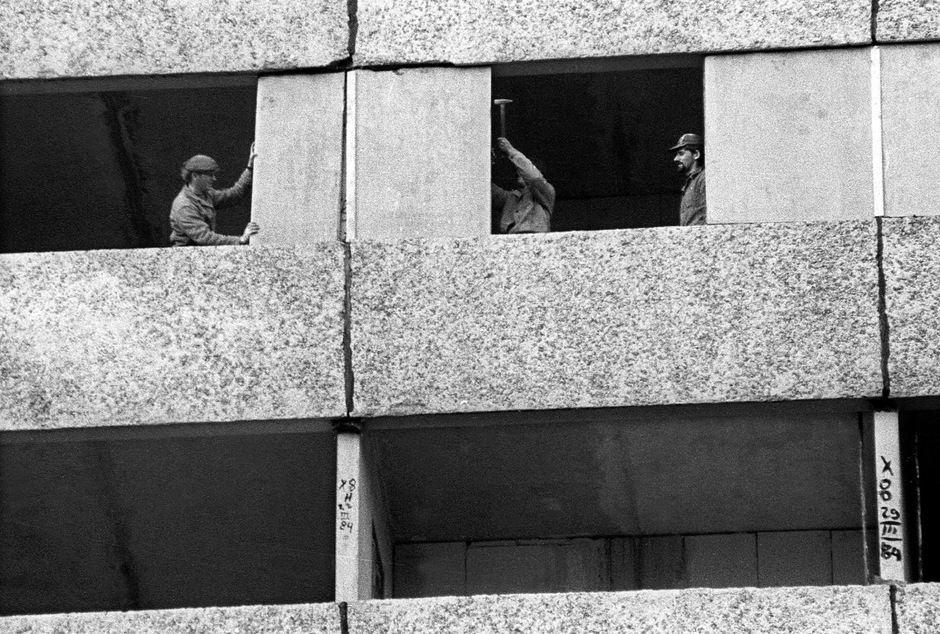 Budowa z wielkiej płyty; Białystok 1983 Budowa z wielkiej płyty; Białystok 1983