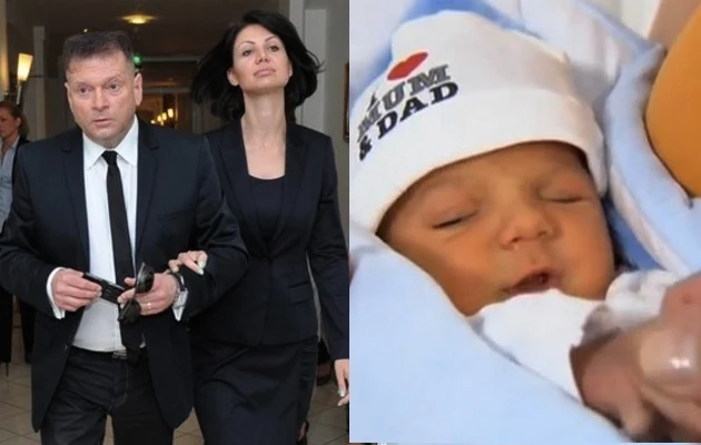 Krzysztof Rutkowski z Mają Plich i synem 