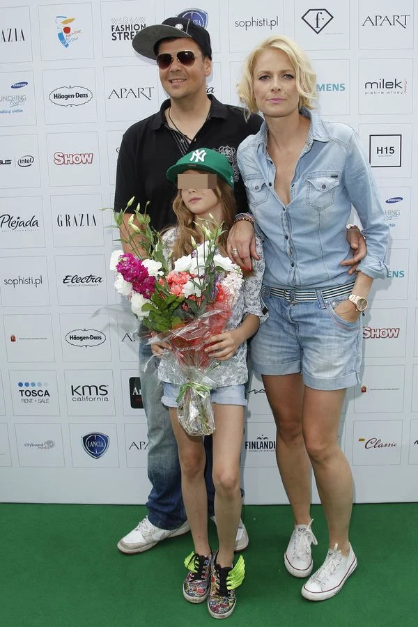 Michał z żoną Odetą i córką