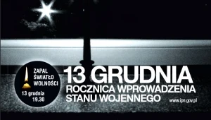 Plakat do kampanii IPN „Zapal Światło Wolności”