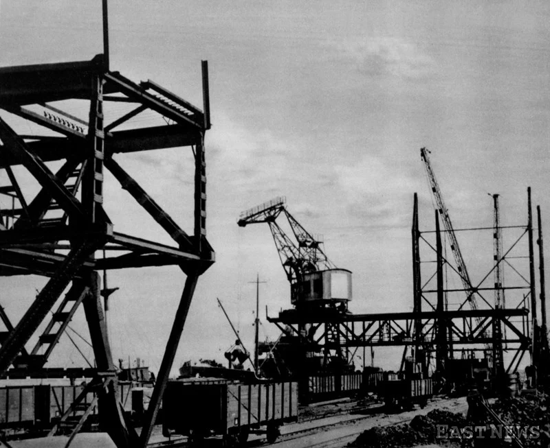Port w Gdyni - molo węglowe, lata międzywojenne