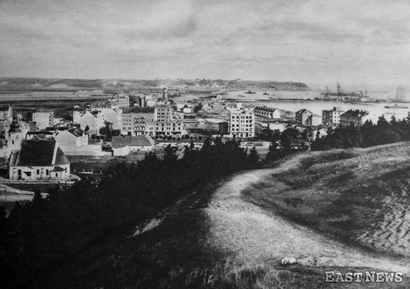 Ogólny widok portu w Gdyni, lata międzywojenne