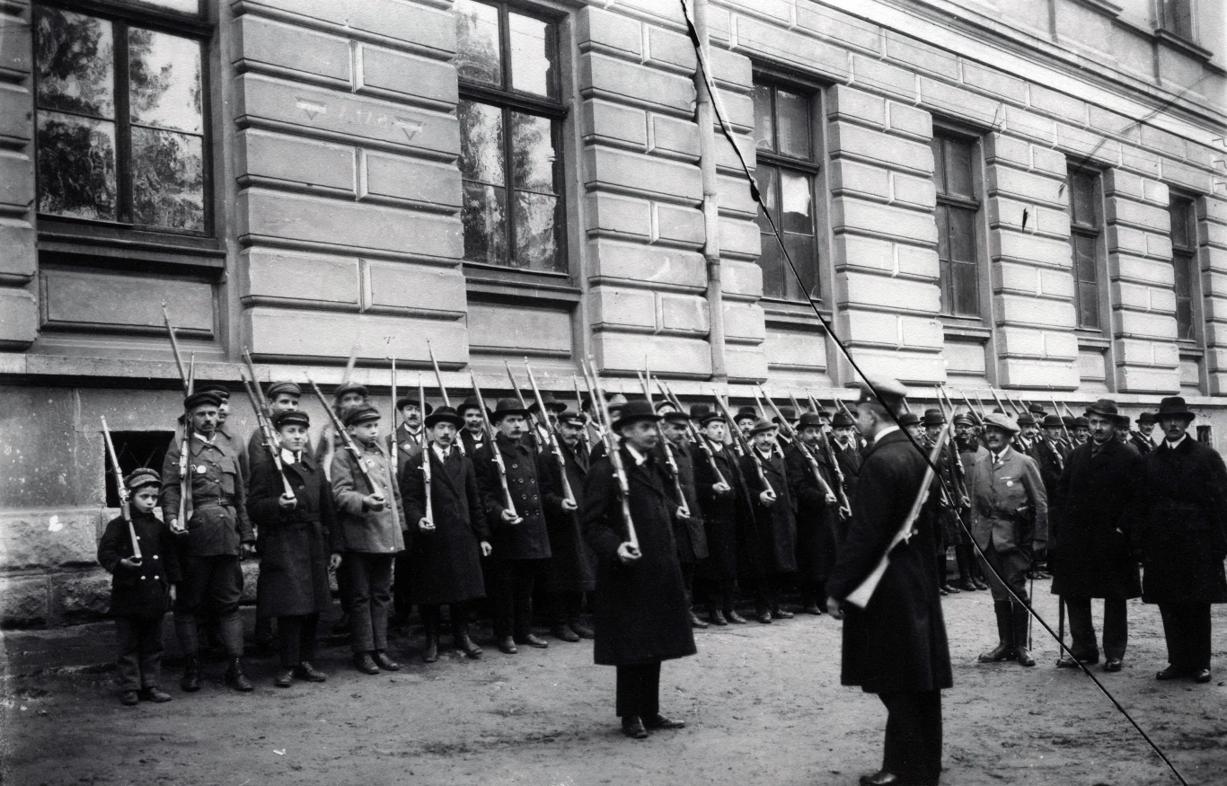 Lwów, 1918 r, ochotnicy, obrońcy Lwowa