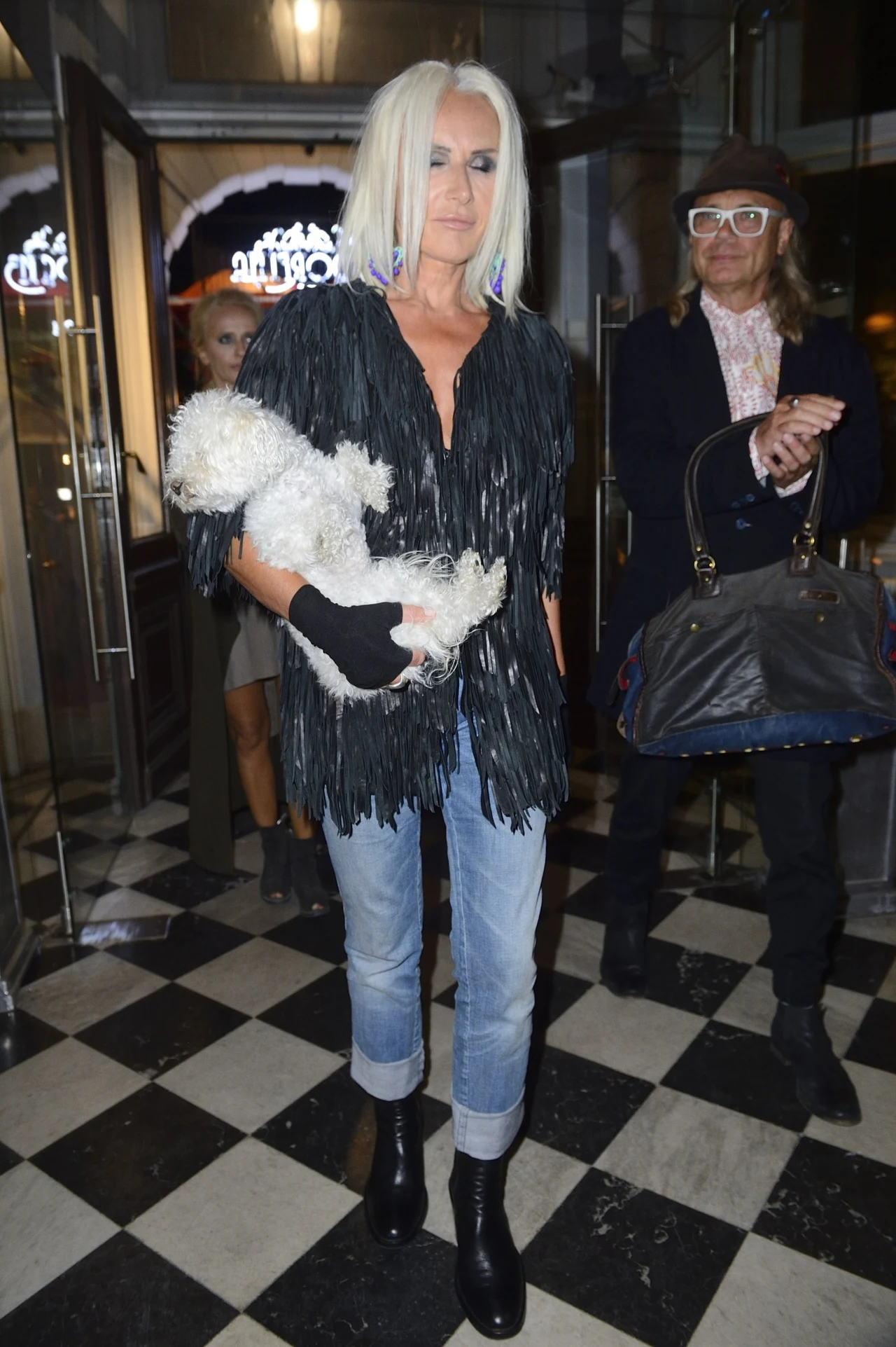 Kora z mężem Kamilem Sipowiczem i suczką Ramoną