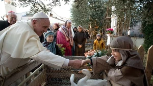 Papież Franciszek podczas wizyty w parafii świętego Alfonsa de Liguori
