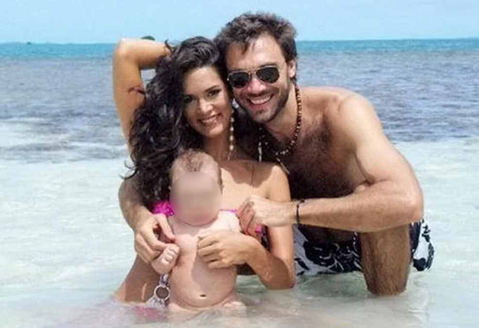 Monica Spear z mężem i córeczką