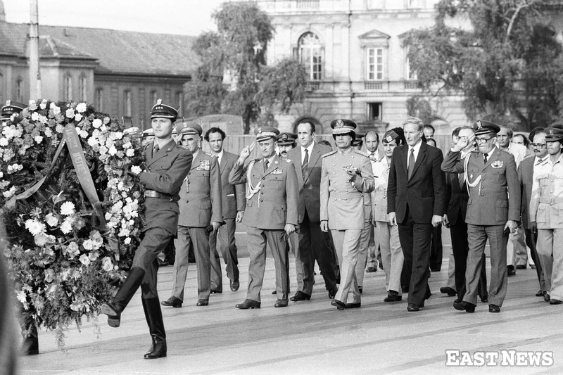 Libijski dyktator, pułkownik Muammar Kadafi w Polsce, 1982 Libijski dyktator, pułkownik Muammar Kadafi w Polsce, 1982
