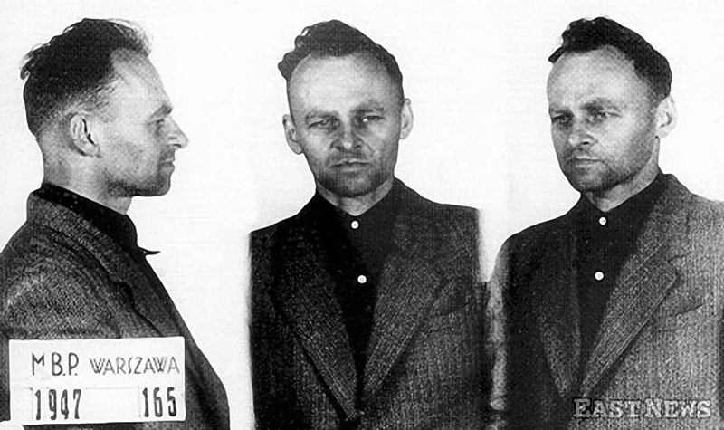 Witold Pilecki, zdjęcie z kartoteki Ministerstwa Bezpieczeństwa Publicznego (MBP), 1947 Witold Pilecki, zdjęcie z kartoteki Ministerstwa Bezpieczeństwa Publicznego (MBP), 1947
