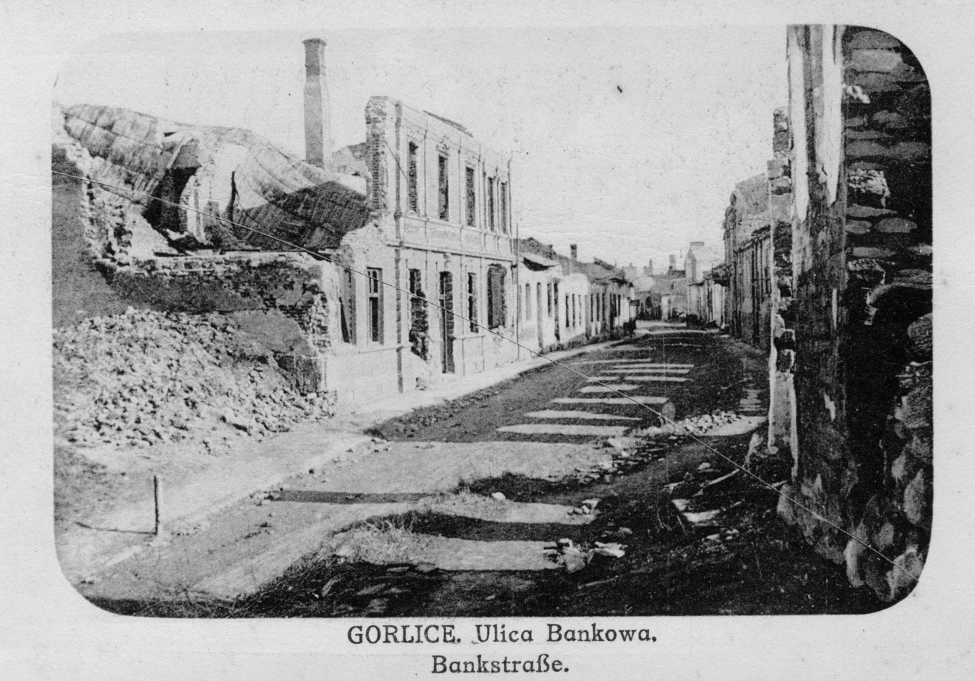 Gorlice, 1915 r., miasto zniszczone podczas bitwy pomiędzy Austriakami a Rosjanami