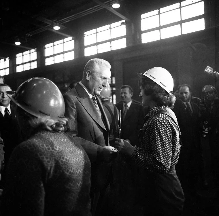 Wizyta I sekretarza KC PZPR Edwarda Gierka w Hucie Warszawa, lata 70.