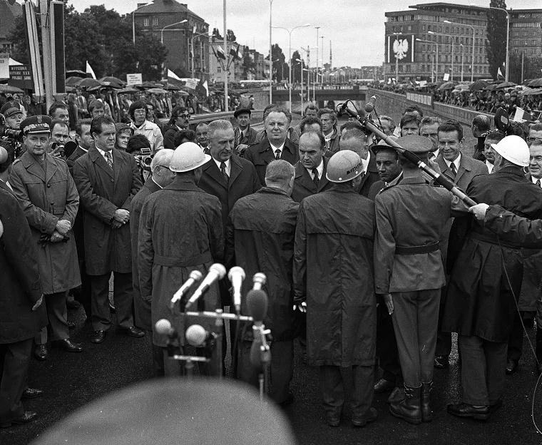 Edward Gierek na otwarciu Trasy Łazienkowskiej. Warszawa, 22.07.1974 r.