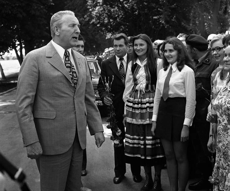  Edward Gierek z wizytą nad Zalewem Zemborzyckim, Lublin 15.07.1974 r.