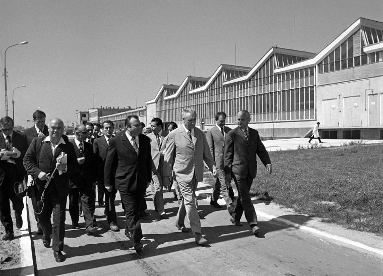 Edward Gierek z Zakładach Mięsnych w Łukowie, 1973 r.