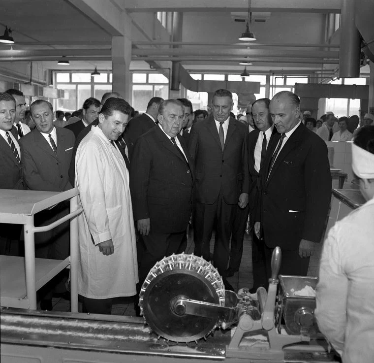 Edward Gierek w Katowickiej Fabryce Jedzenia, 26.04.1969