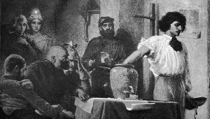 Artur Grottger "Losowanie rekrutów", rysunek z cyklu "Wojna" z 1866 roku. Reprodukcja: Marek Skorupski