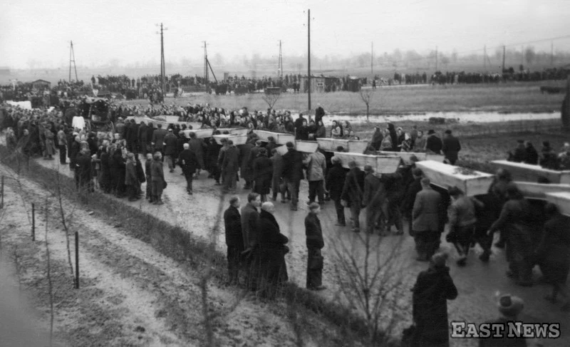 Pogrzeb ostatnich 440 ofiar obozu koncentracyjnego Auschwitz, 08.02.1945
