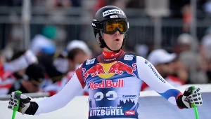 Sandro Viletta podczas sobotnich zawodów w Kitzbuehel