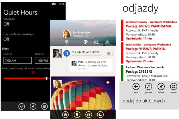 Aplikacje: Quiet Hours, Path i Opóźnienia kolejowe Aplikacje: Quiet Hours, Path i Opóźnienia kolejowe