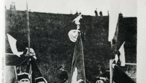 Sztandar Sokoła Lwowskiego na zlocie Sokolstwa polskiego w dniach 28-29 czerwca 1903 r. we Lwowie