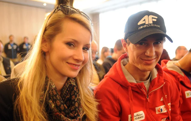 Kamil Stoch z żoną Ewą Kamil Stoch z żoną Ewą