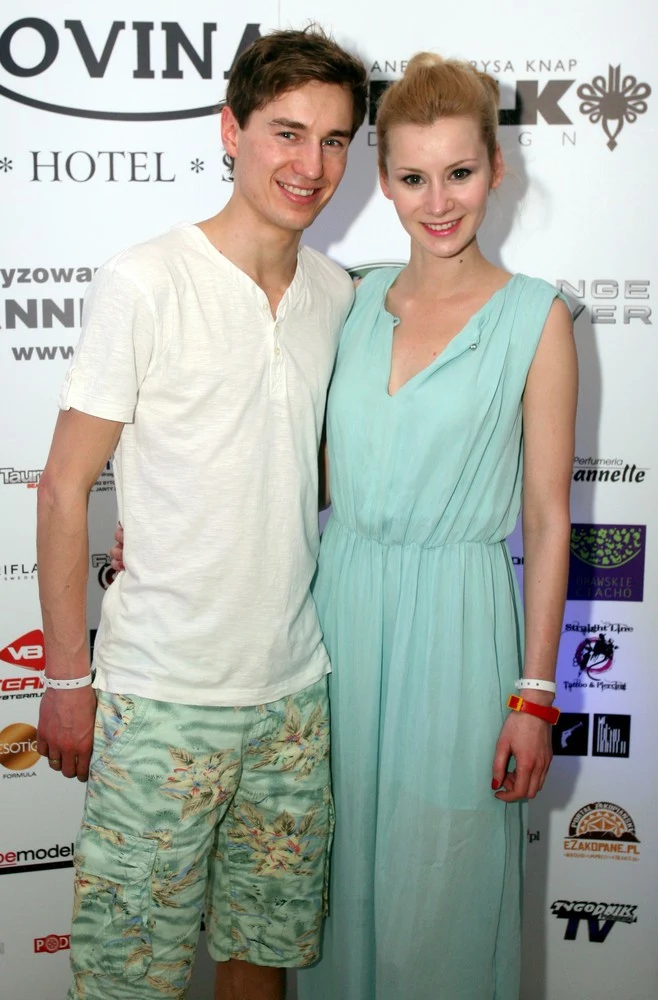 Kamil Stoch z żoną Ewą