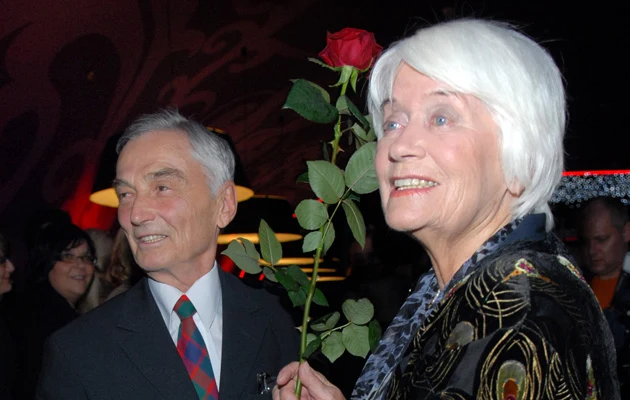 Alina Janowska z mężem