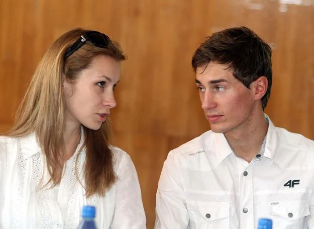 Kamil Stoch z żoną Ewą