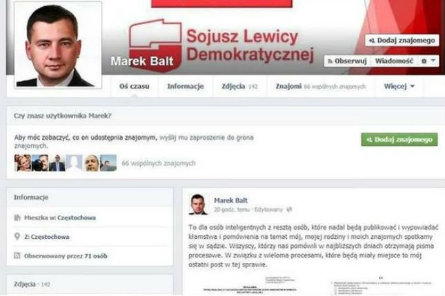 Tak poseł straszył internautów pozwami sądowymi Fot. Facebook/"Dziennik Zachodni"