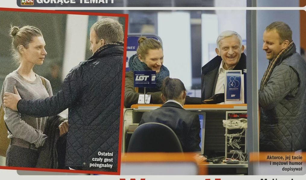 Czułe gesty na lotnisku