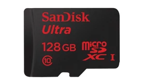 128 GB SanDisk Ultra microSDXC - 16 filmów Full HD