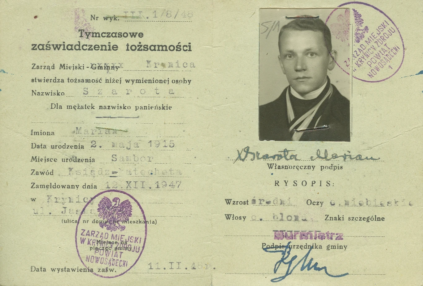 Fałszywe dokumenty ks. Władysława Gurgacza