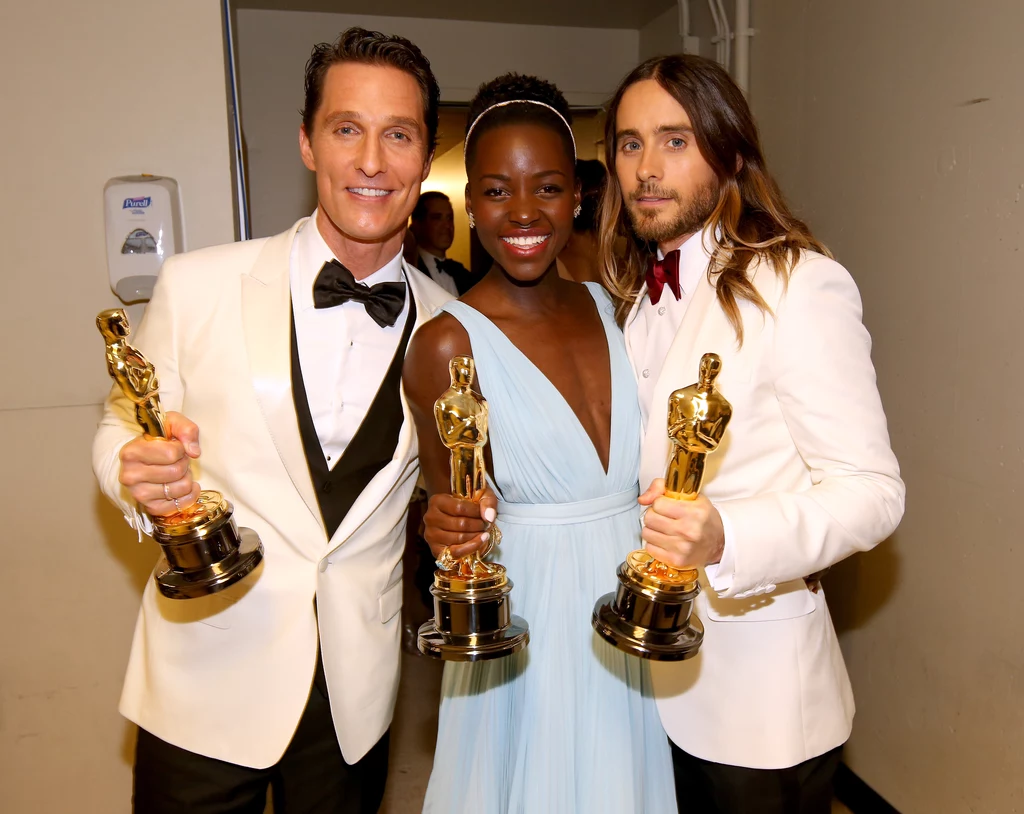 Matthew McConaughey (najlepszy aktor) Lupita Nyong'o (najlepsza aktorka drugoplanowa) i Jarred leto (najlepszy aktor drugoplanowy)