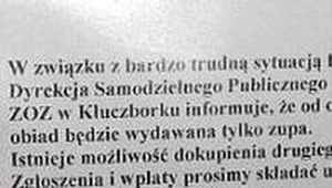 Wydawana będzie tylko zupa...