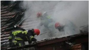 Wschowa: Pożar w Hubertusie / fot. S. Skrobała