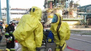 Ewakuacja fabryki monitorów w Gorzowie Wlkp.