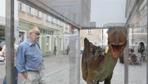 Makieta śląskiego jaszczura stanęła w Opolu.