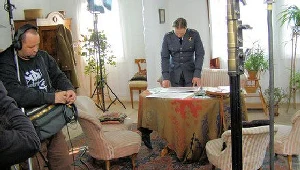 Na planie filmu "Tragedia Załogi R XIII".