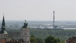 Sandomierz: Zalane tereny widziane z Baszty Opatowskiej                  Fot. Zygmunt Moszkowicz