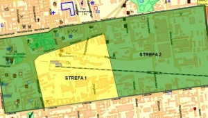 Obszar objęty Programem Nowe Centrum Łodzi (Tuwima, Narutowicza, Sienkiewicza, Kopcińskiego)