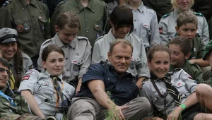 Premier spotkał się z harcerzami na Zlocie Grunwaldzkim / fot. Adrian Starus