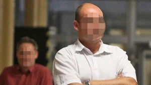 Prezydent Starachowic Wojciech B. w krakowskim sądzie/fot. Stanisław Rozpędzik