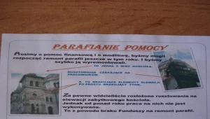 Ulotki z prośbą o finansowe wsparcie remontu kościoła to oszustwo