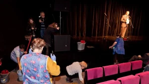 Uroczyste otwarcie zakłóciła woda kapiąca z sufitu/fot. M. Kulczyński