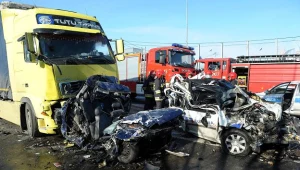 Miejsce karambolu na drodze krajowej nr 9 w Boguchwale/fot. Darek Delmanowicz