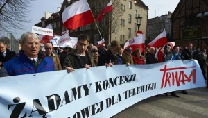 Demonstracja zwolenników TV Trwam w Gdańsku/fot. Adam Warżawa