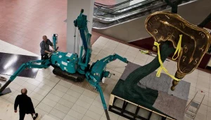 Rzeźbę przeniesiono z jednej z galerii handlowych/fot. Maciej Kulczyński