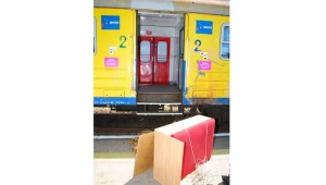 Wersalka otworzyła się i owinięte dywanem zwłoki wypadły na peron/fot. KMP w Słupsku